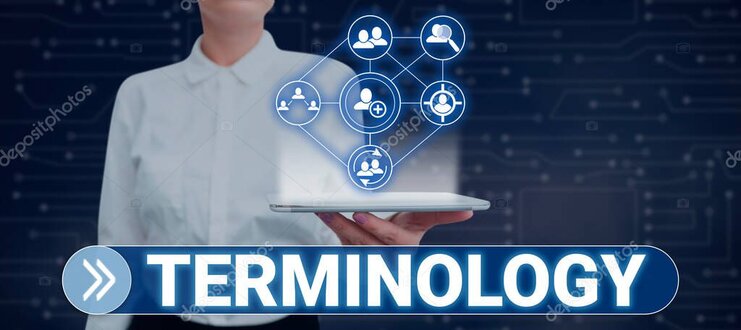 Terminology glossary and style guide open on a laptop screen