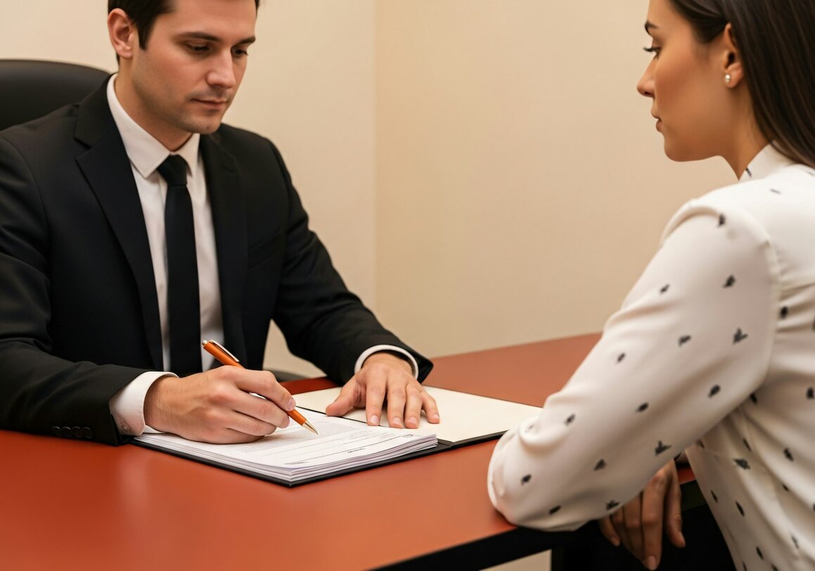 Arbitration documents and scales of justice